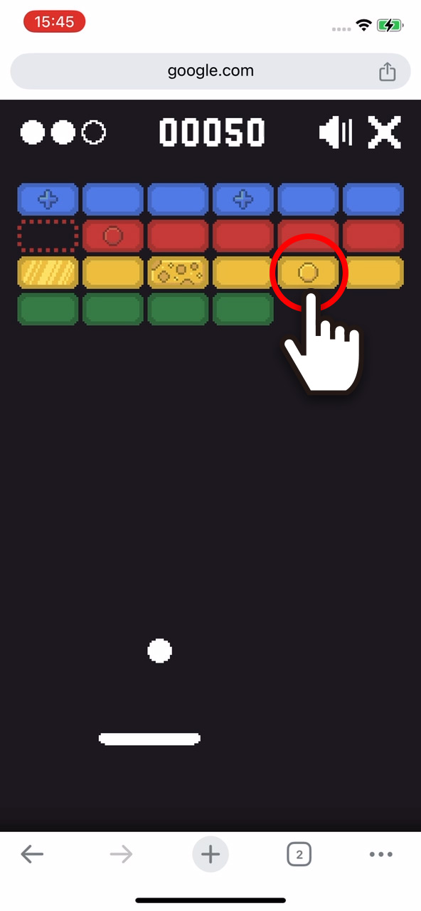 Googleの「Block Breaker(ブロック崩し)」の遊び方
