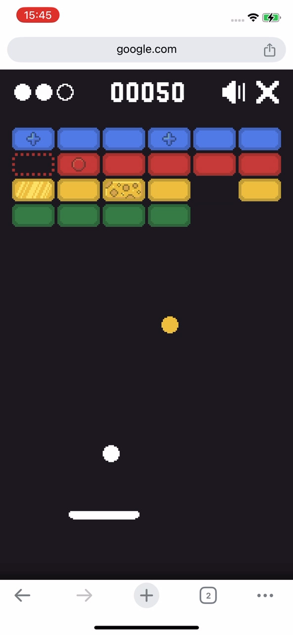 Googleの「Block Breaker(ブロック崩し)」の遊び方
