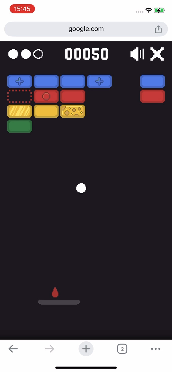 Googleの「Block Breaker(ブロック崩し)」の遊び方