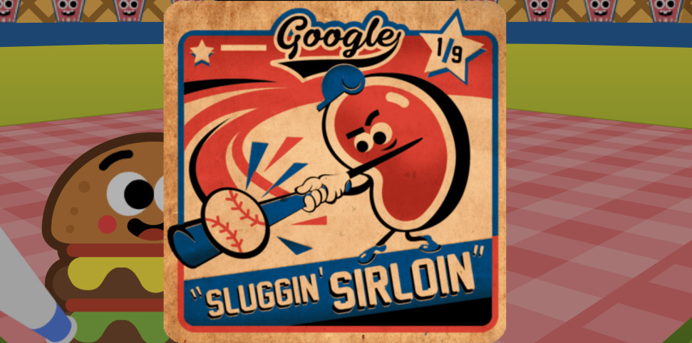 アウト時に表示されるヴィンテージ風野球カード