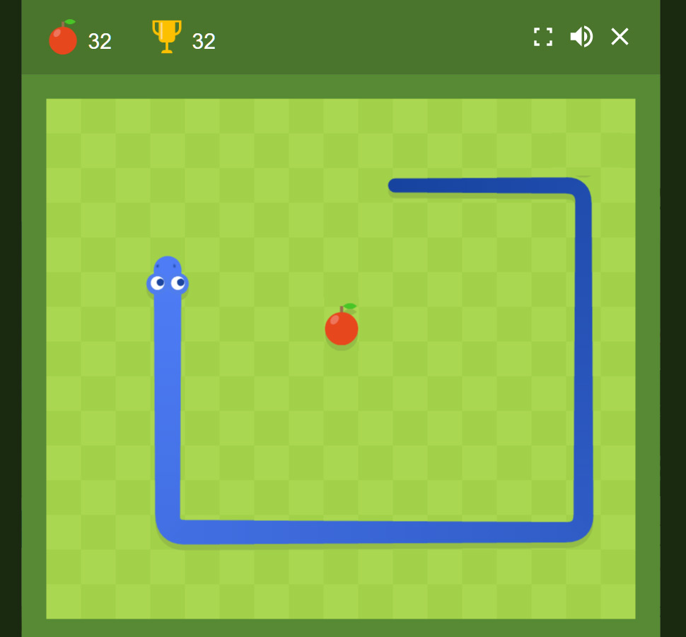 Googleヘビゲームの囲い込み戦略の例