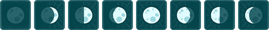 半月ゲームのカード全8種類