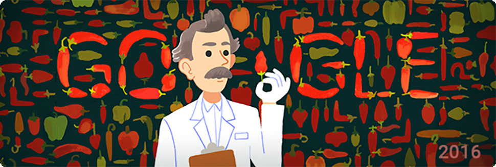 Googleスコビルゲームのタイトル画面