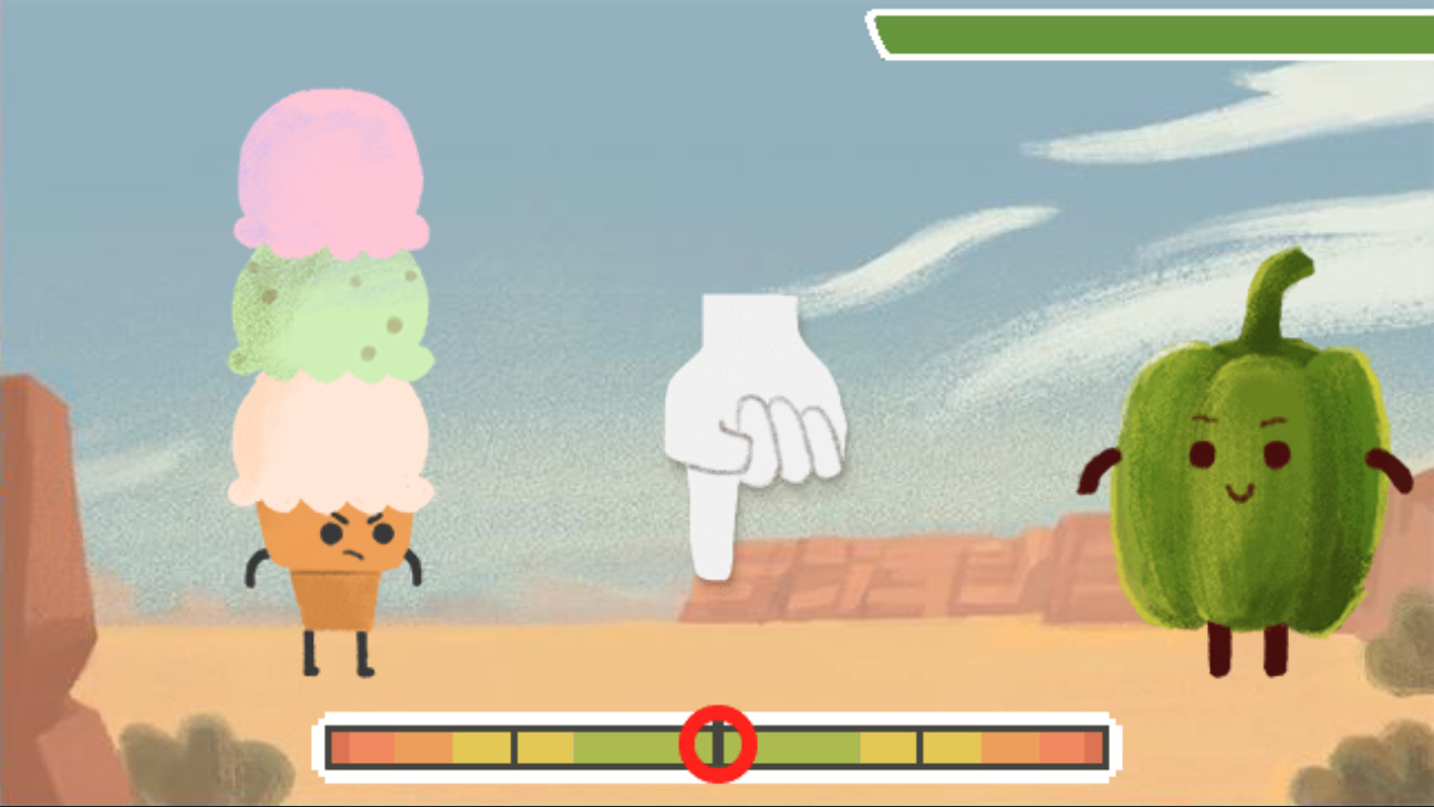 Googleスコビルゲームのタップ操作タイミング